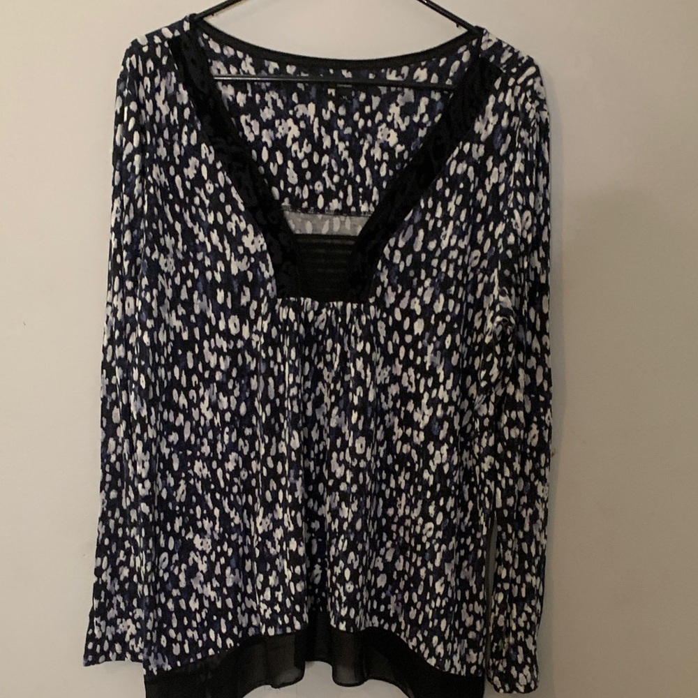 Elegant Black and White Blouse